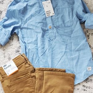 New with tag hm shirt and pants from old navy size 7-8